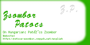 zsombor patocs business card